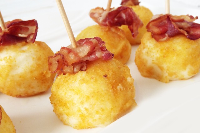ham and cheese potato bites with bacon