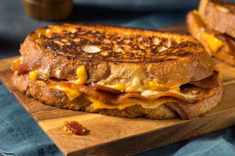 grilled cheese and pancetta sandwich