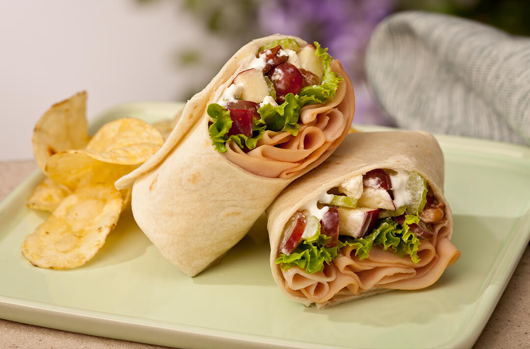 Skinny Waldorf Chicken Salad Wrap