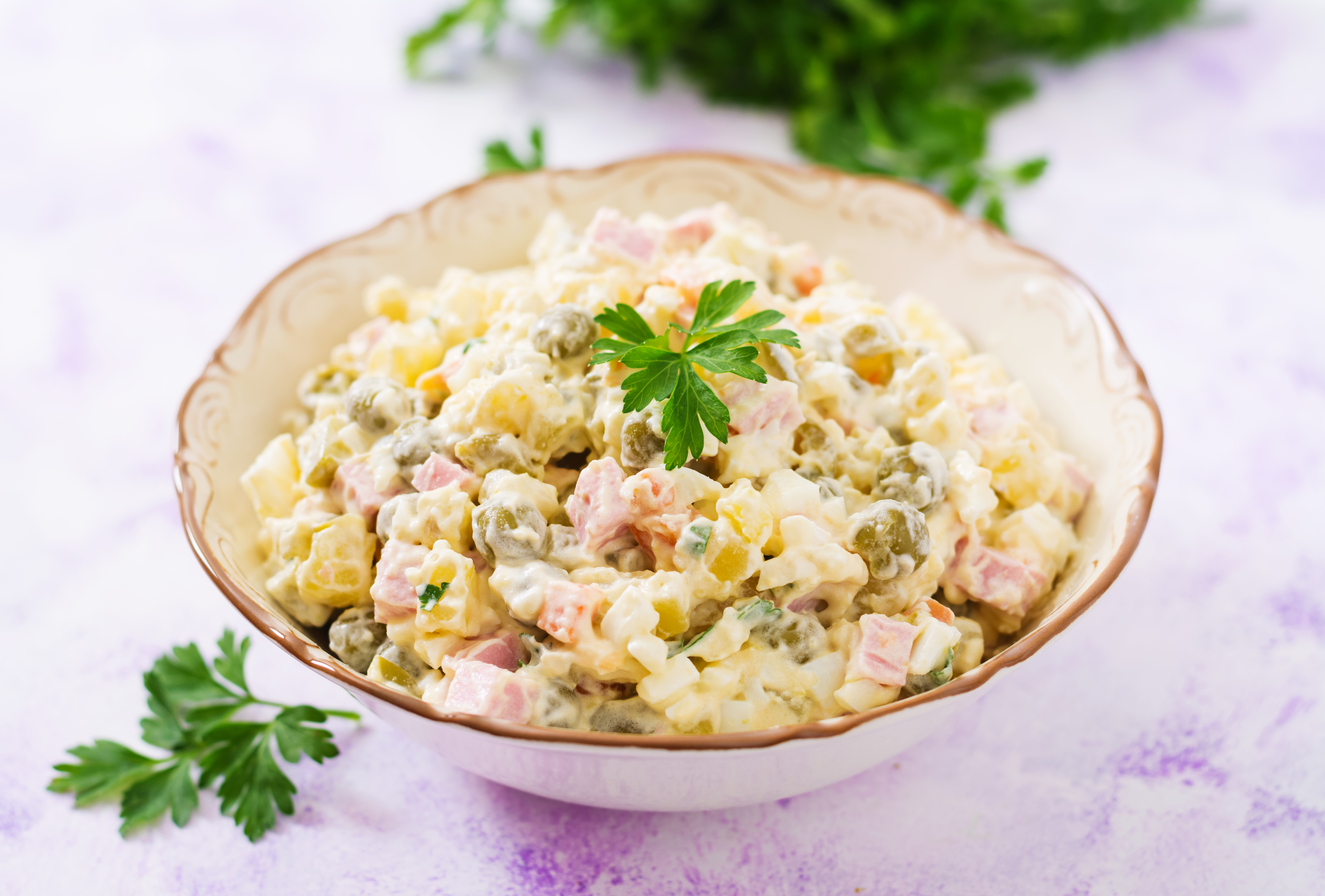 Ham & cheese potato salad