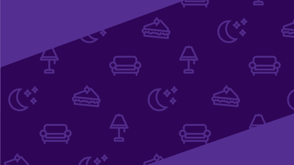 purple background image with food icons